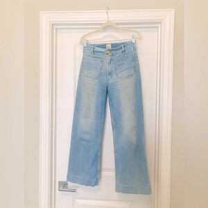 Maeve Colette Cropped, High-Rise, Light Wash Denim